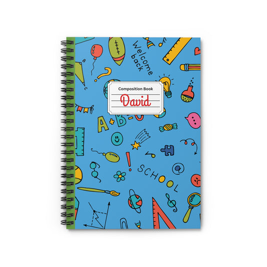 Personalized Classroom Couture Composition Book Inspired Playful Spiral Notebook - Perfect for School, Journaling, Kids, Teachers, Back to School Gifts