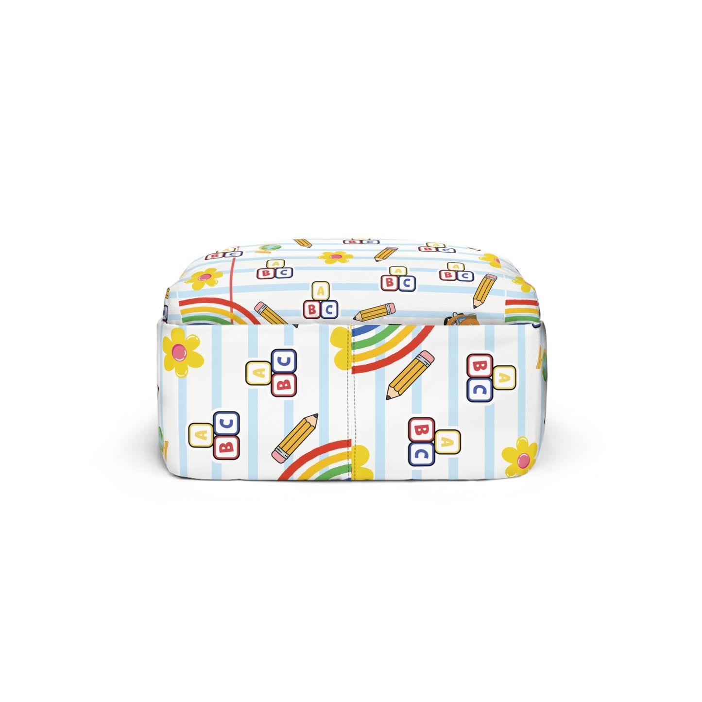 Personalized White SchoolYard Chic Composition Book Inspired Colorful Kids' Backpack, School Bag, Fun Pattern Backpack, Cute Child's Rucksack, Composition Backpack, Unique School Supplies