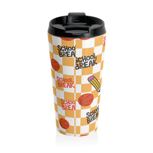 Customizable Orange Schoolyard Chic Composition Book Inspired Travel Mug, Personalized Gift for Teachers, Back to School Drinkware, Christmas Present, Stylish Coffee Cup