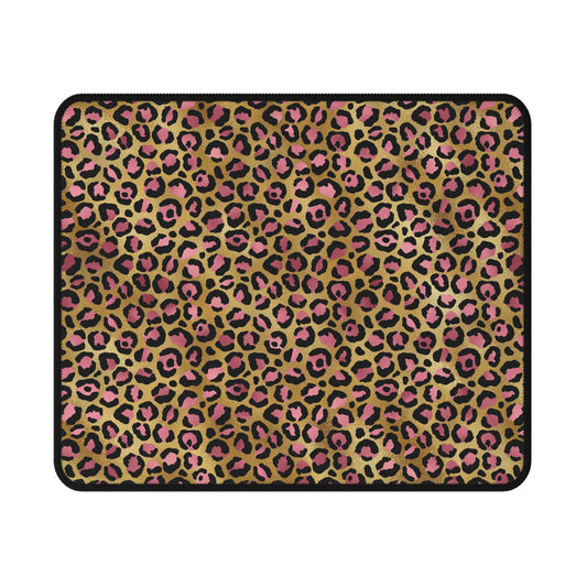 Leopard Luxe Print Non-Slip Gaming Mouse Pad - Perfect for Gamers and Animal Lovers