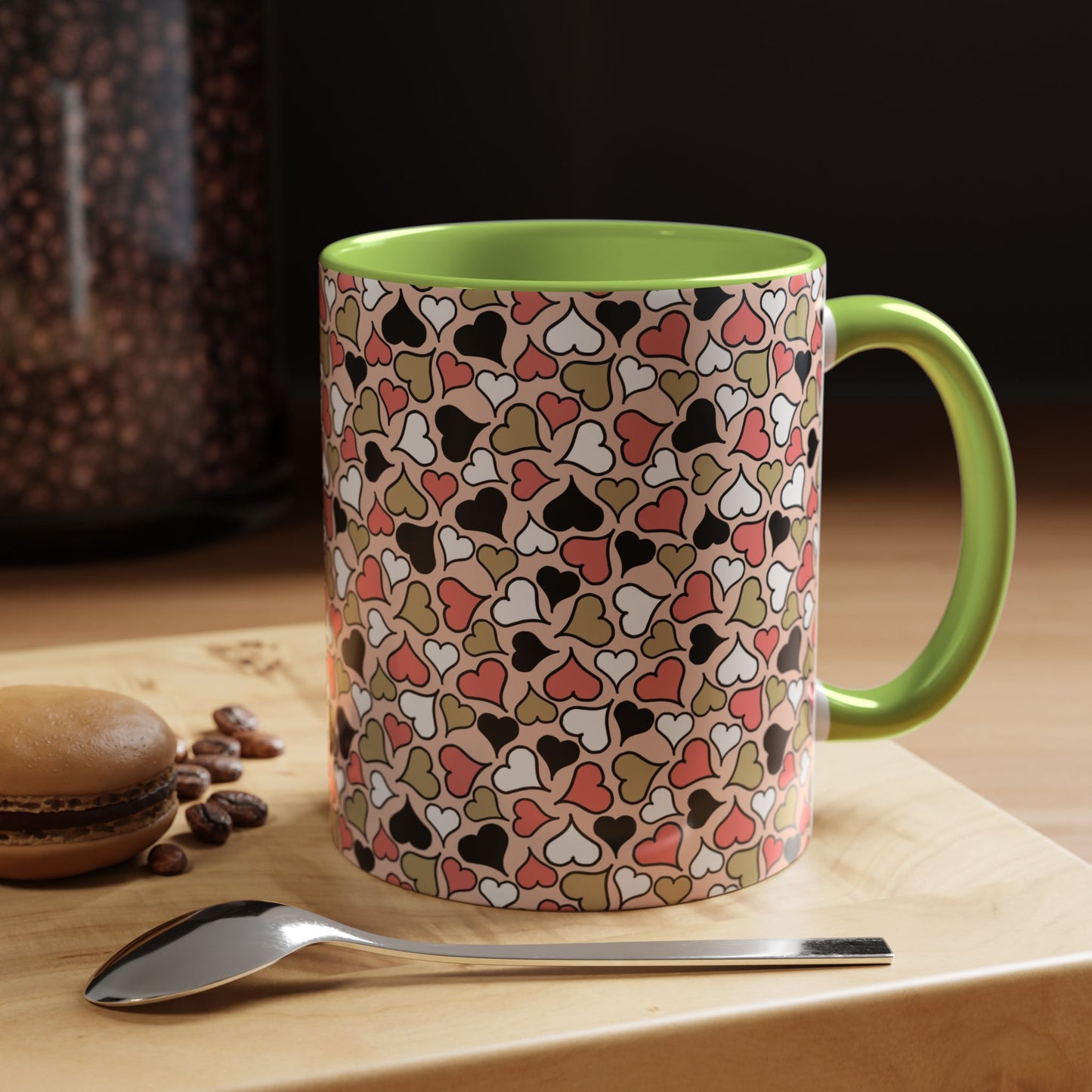 Colorful Heart Pattern Coffee Mug - Perfect Gift for Love & Friendship