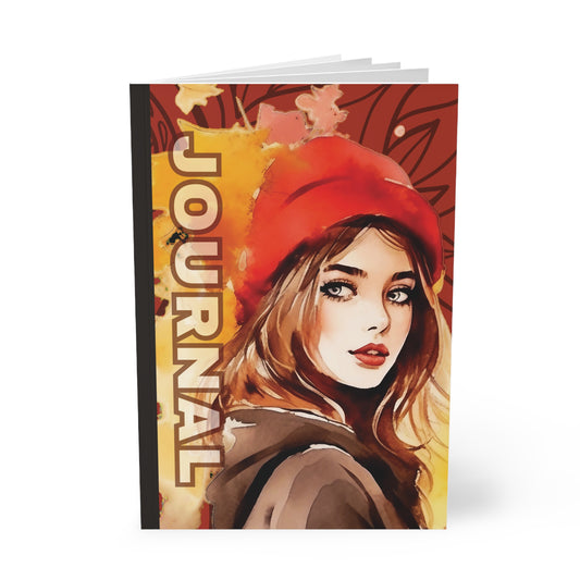 Artistic A5 Notebook, Journal, Daily Insights, Floral Design, Gift for Writers, Creative Planner, Fall Vibes, Stationery Lover.