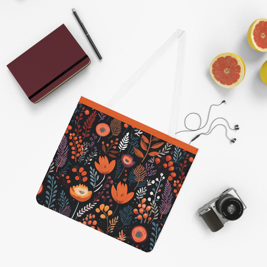 Autumn Bloom Shoulder Tote Bag - Colorful Everyday Accessory