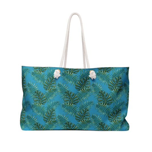 Turquoise Tropical Bliss Weekender Bag, Gift for Her