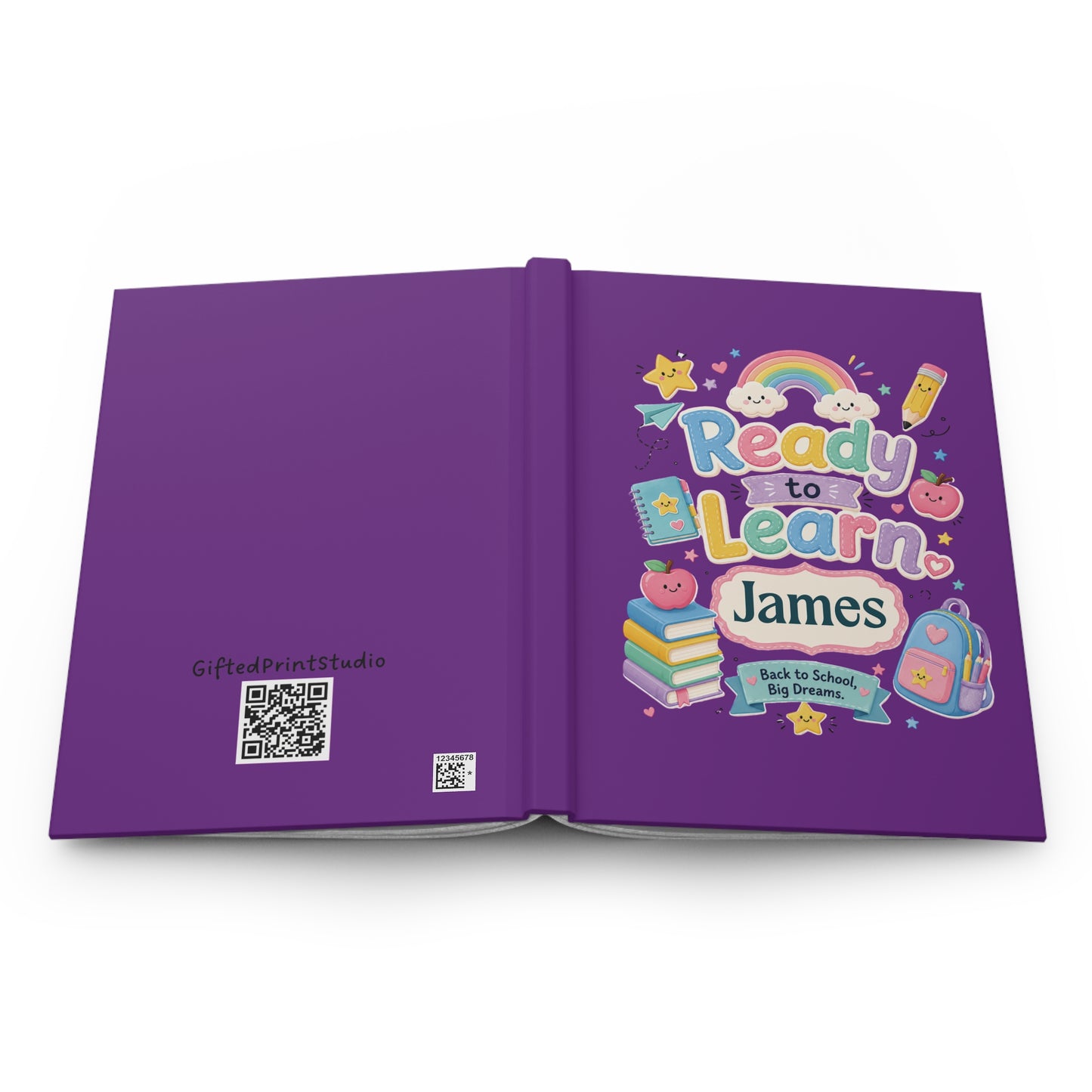 Back to School Big Dreams Personalised Hardback Notebook