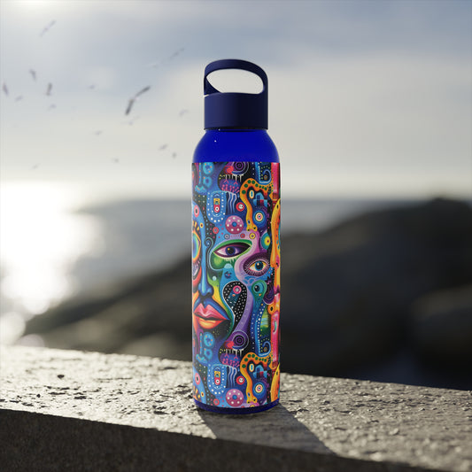 Psychedelic Visions Colorful Sky Water Bottle - Artistic Insulated Hydration for Everyday Use
