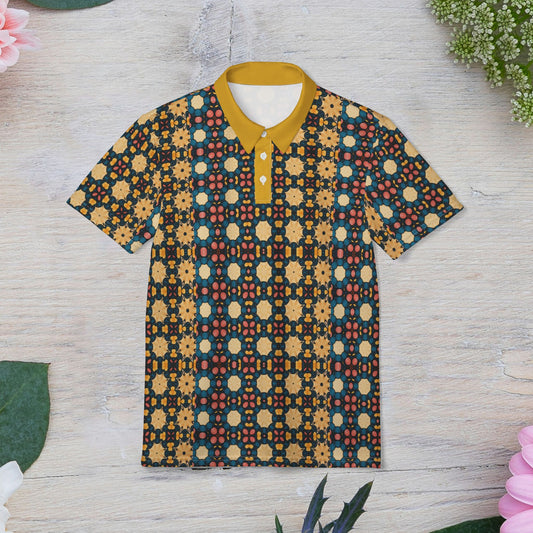 Cosmic Lava Flow Unisex Polo Shirt, Casual Summer Wear, Unique Gift for Him/Her, Festival Fashion, Everyday Comfort, Gift for Her and Gift for Him