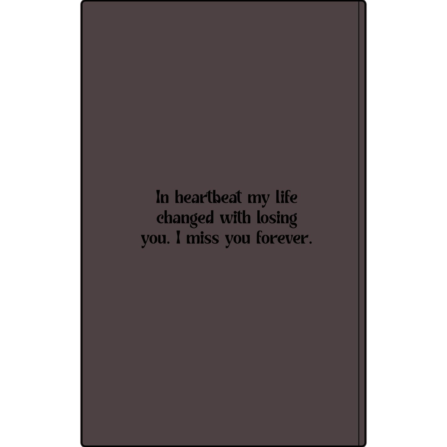 Personalized Dear Mum/Dad/Sister/Friend Engraved Vegan Leather Journal — "Things I Wish to Share with You" Memorial Gift