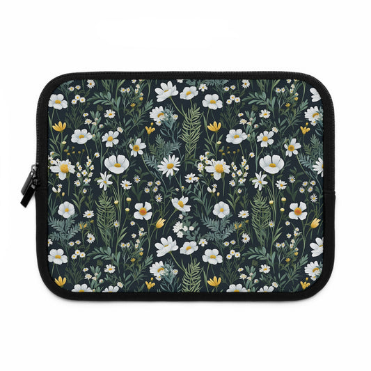 Floral Daisy Delight Laptop Sleeve for Nature Lovers, Laptop Case, Cute Tech Accessory, Gift for Students, Eco-Friendly Design