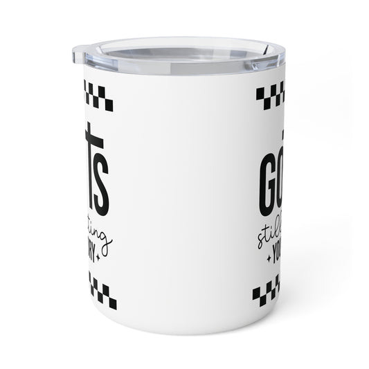 Insulated Coffee Mug - God's Still Waiting for Your Morning Java | 10oz Fun Travel Mug