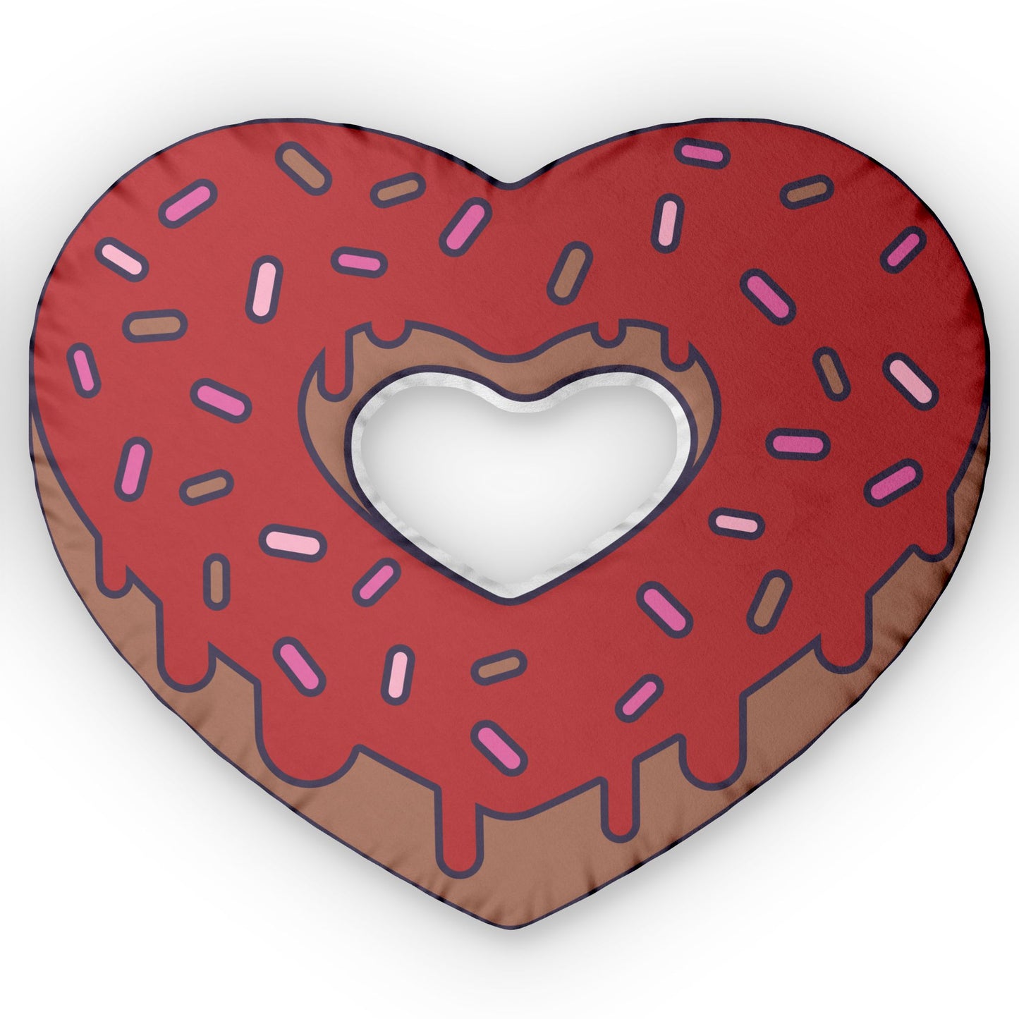 Custom HEART DONUT Shaped Pillows