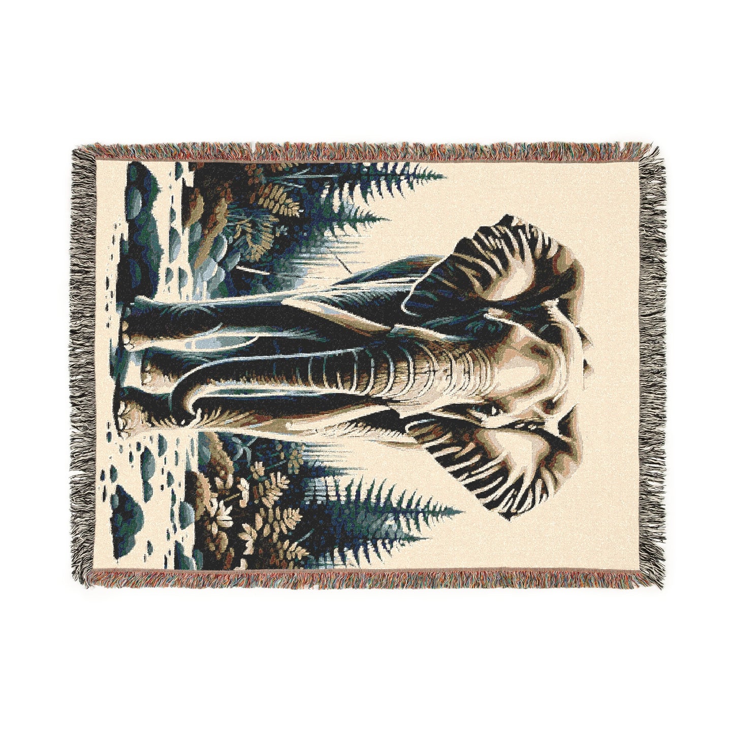 Elephant IllustrationTapestry Woven Blanket