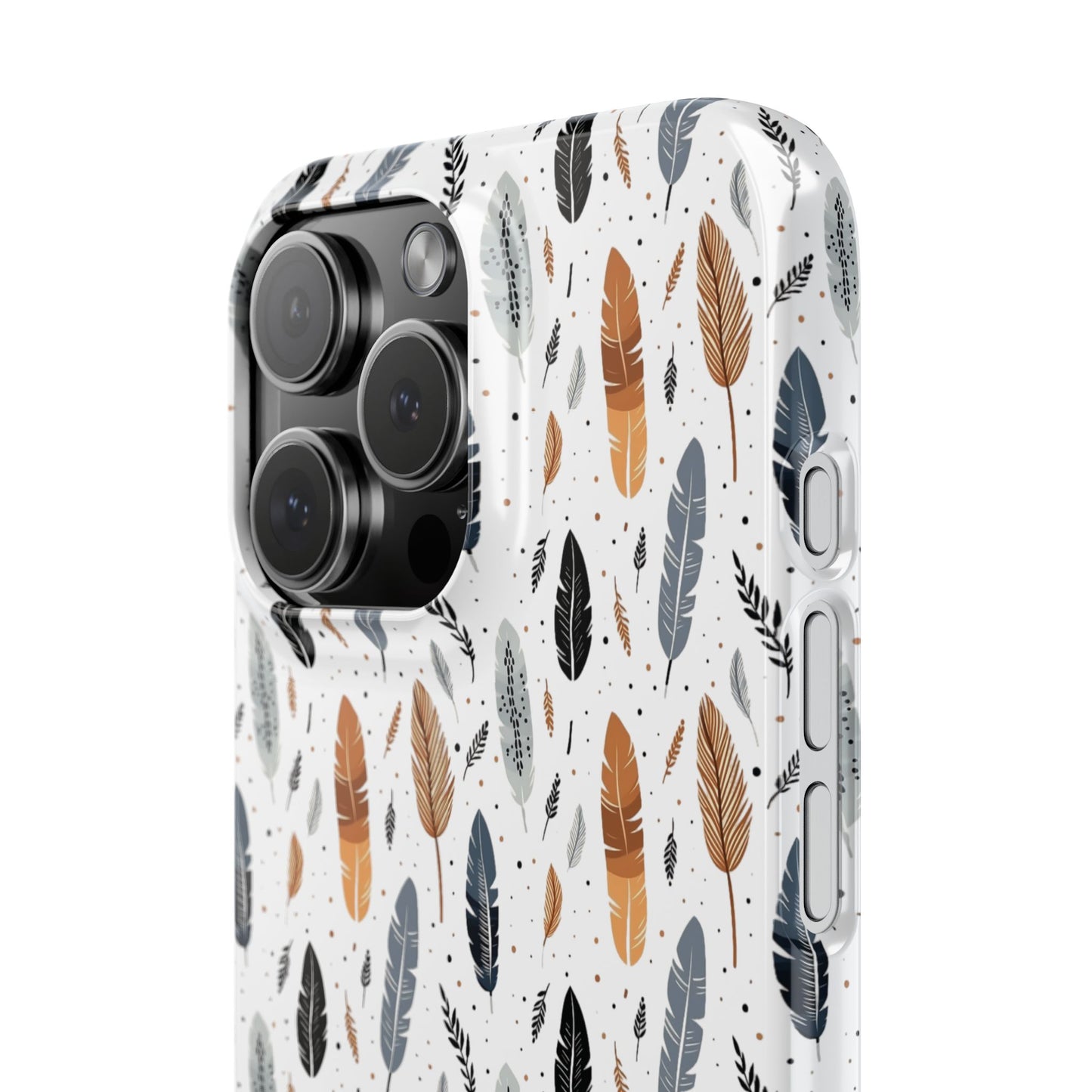 Whispering Feathers Slim Phone Cases for iPhone, with Packaging a Gift for Her and Gift for Him.
