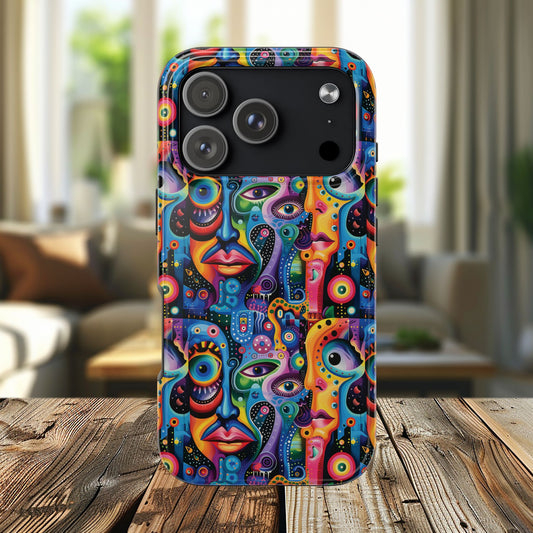 Psychedelic Visions Vibrant Art iPhone and Samsung Phone Case - Stylish Tough Case for Artists & Creatives.