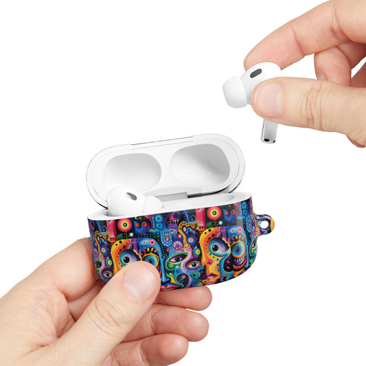 Psychedelic Visions Colorful Artistic AirPod Case - Unique Design for Music Lovers