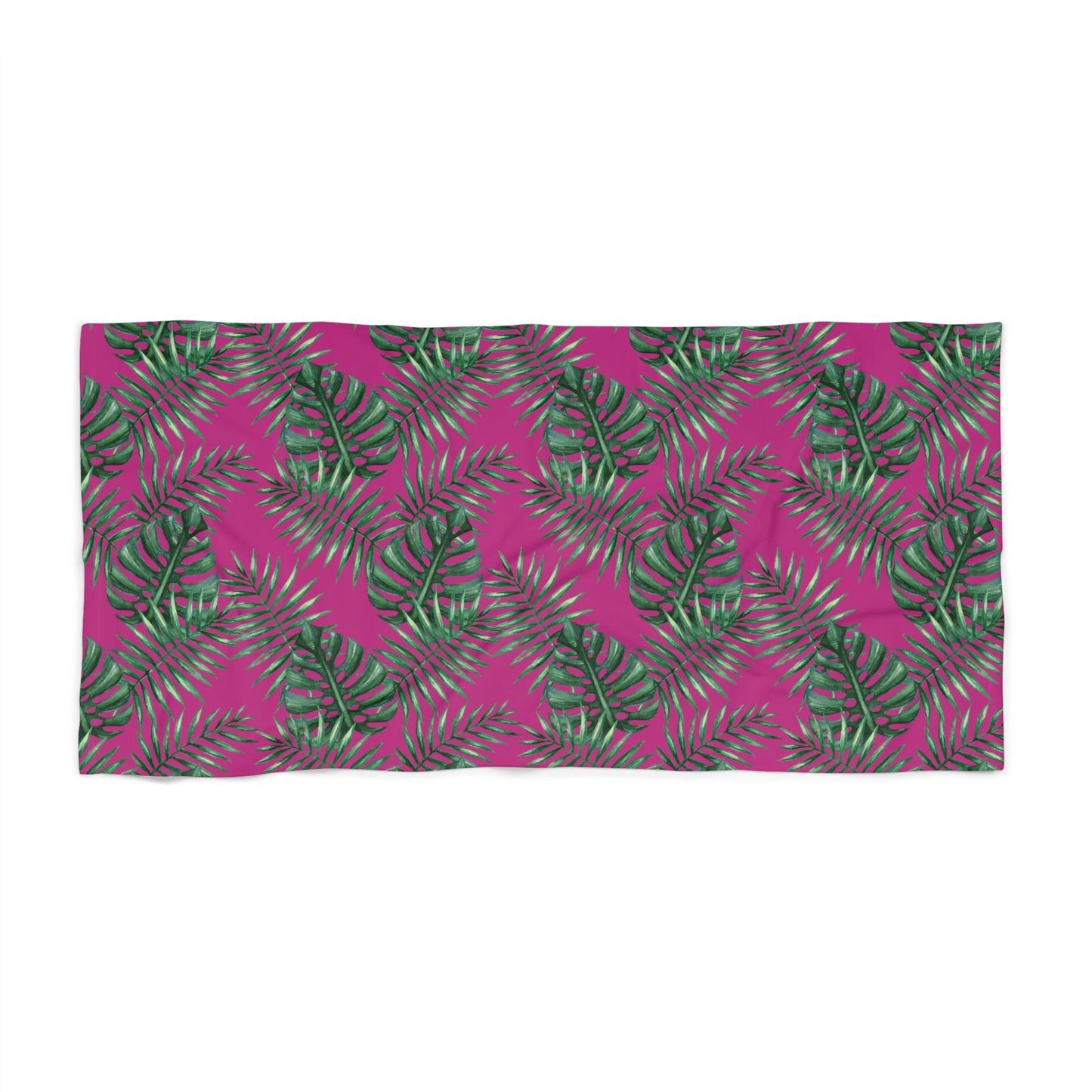Tropical Bliss Pink Beach Towel