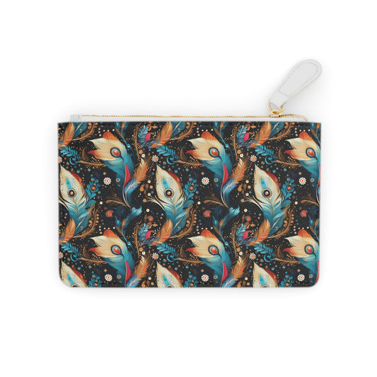 Ethereal Feathers Colorful Mini Clutch Bag - Perfect for Parties & Everyday Use