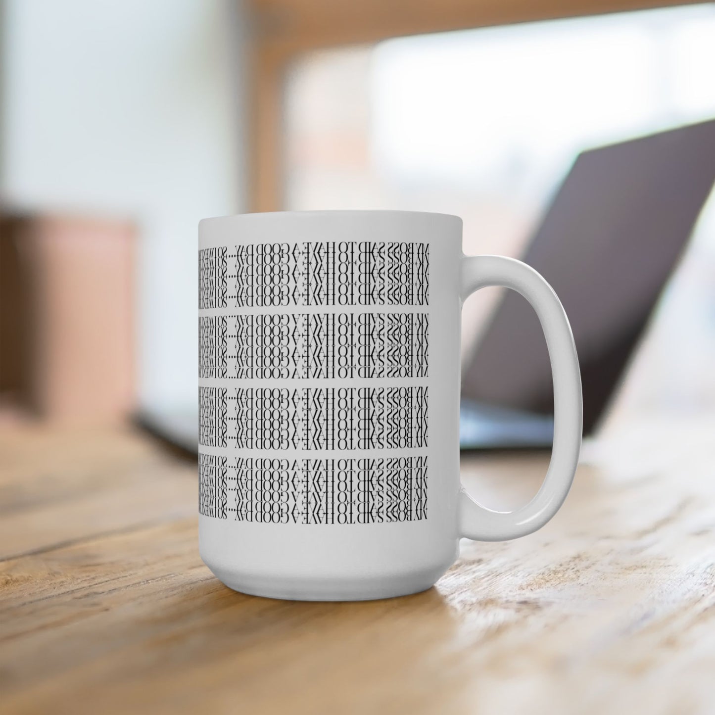 Funny Hidden Message Mug - “My Boss said to have a good day… so I went home.”- Viral Optical Illusion Mug - Secret Sarcastic Work Message - Dishwasher Safe, Unique Gifts for Coffee Lovers, Home & Office Decor, Holiday Present.