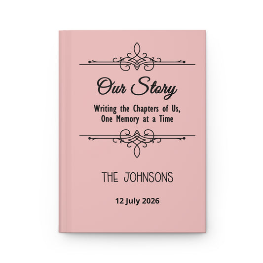 Custom Hardcover Journal — “Our Story: Writing the Chapters of Us” Keepsake Memory Book