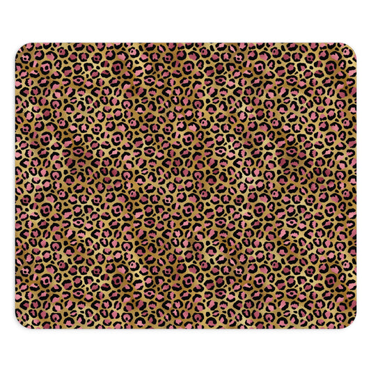 Leopard Luxe Print Mouse Pad - Stylish Desk Accessory for Animal Lovers