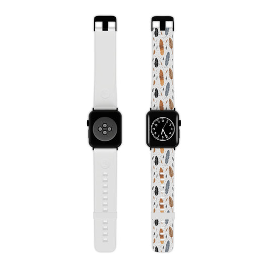 Whispering Feathers Bohemian Print Apple Watch Band