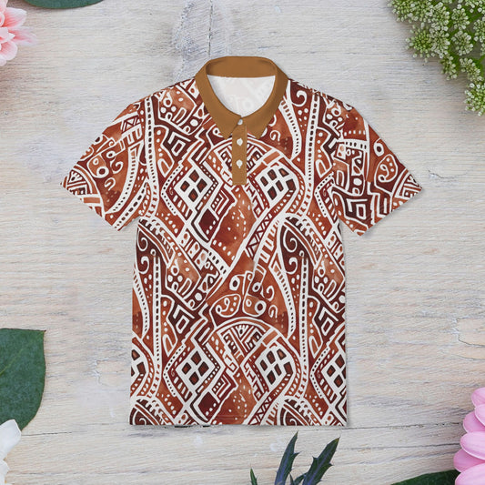 Tribal Harmony Unisex Polo Shirt, Bohemian Style, Unique Gift, Casual Wear, Summer Fashion, Festival Attire, Gift for Her and Gift for Him
