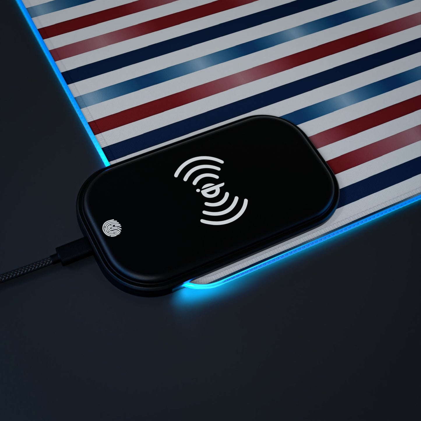 Patriotic Pride LED Gaming Mouse Pad, Wireless Charging
