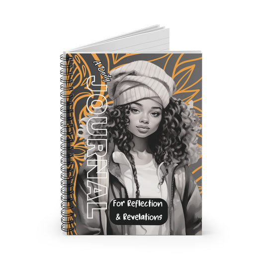 Stylish Spiral Journal for Reflection & Revelations, Writing Journal, Gift for Teens, Creative Notebook, Inspirational Journal