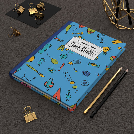 Custom Classroom Couture Composition Book Inspired Ruled Hardcover Journal for Kids, Fun School Notebook, Customizable Composition Book, Back to School Gift, Learning Organizer
