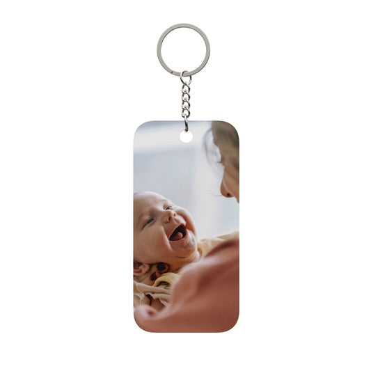 Personalized Double-Sided Photo Keychain Charm — "My Love for you is endless" Message.
