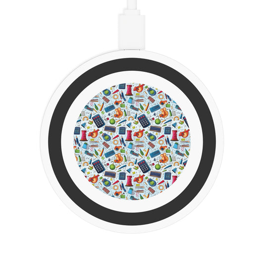 Academic Adventures Fun Quake Wireless Charging Pad - Colorful Tech Decor for Home & Office