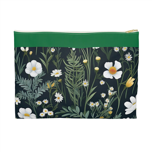 Daisy Delight Floral Print Accessory Pouch - Stylish Organizer for Everyday Use