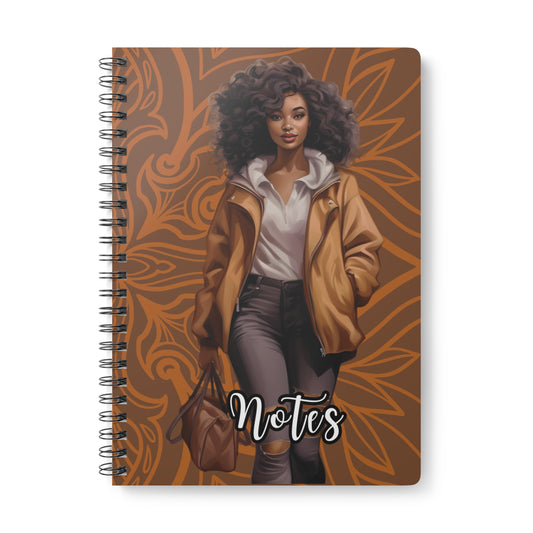 Chic Wirobound Notebook for Creative Minds, Stylish Journal, Perfect for Note-Taking, Gift for Students and Professionals