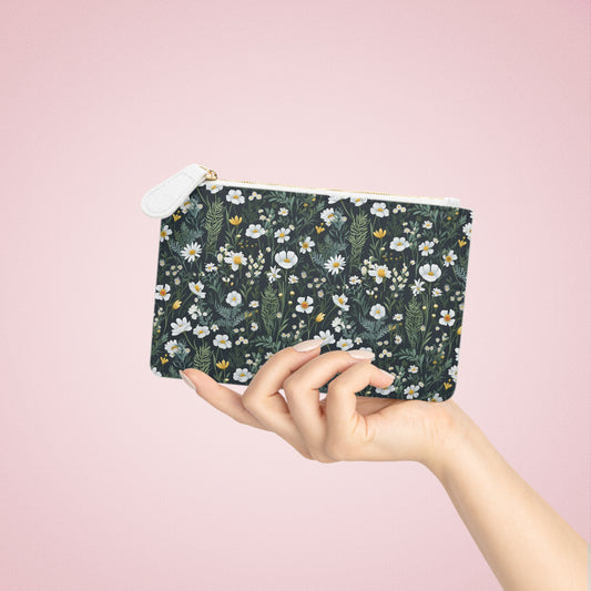 Daisy Delight Botanical Print Mini Clutch Bag – Floral Trendy Accessories for Everyday Use