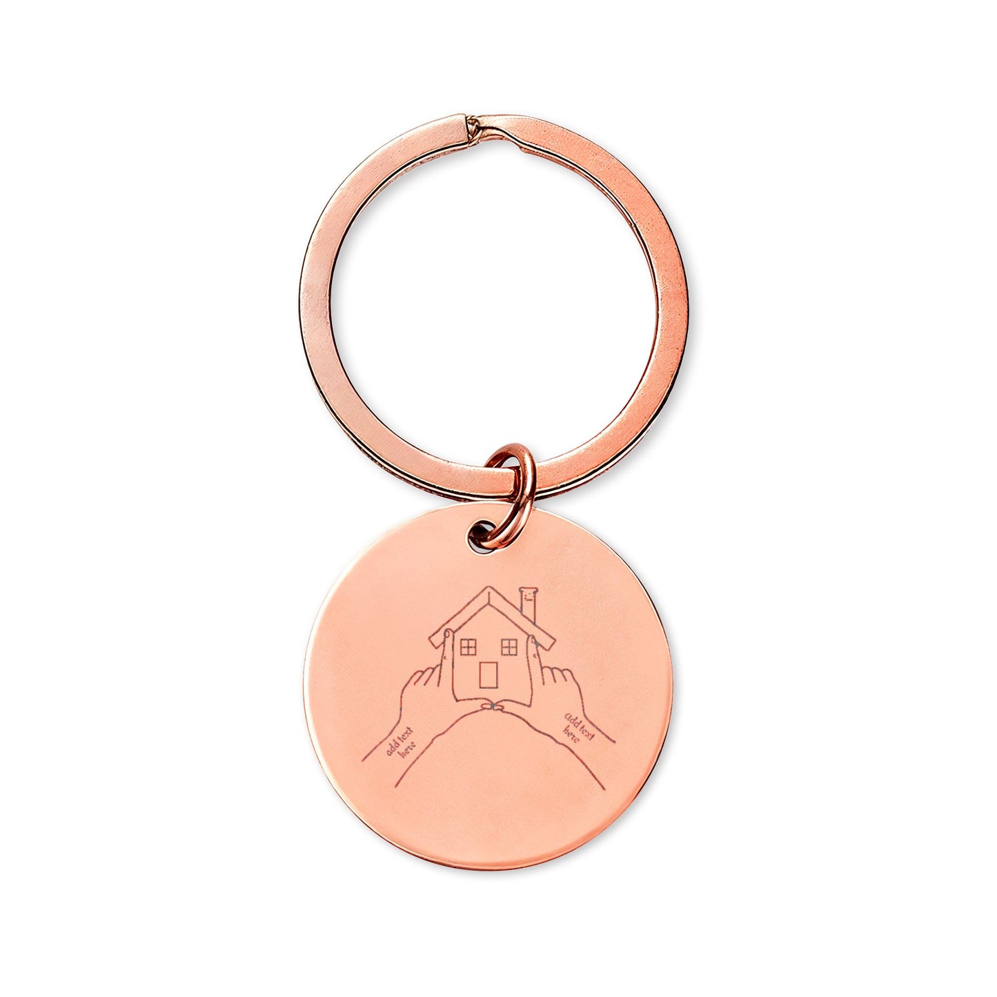 Personalized Engravable Stainless Steel Round Keychain — “You Hold The Key To My Heart”