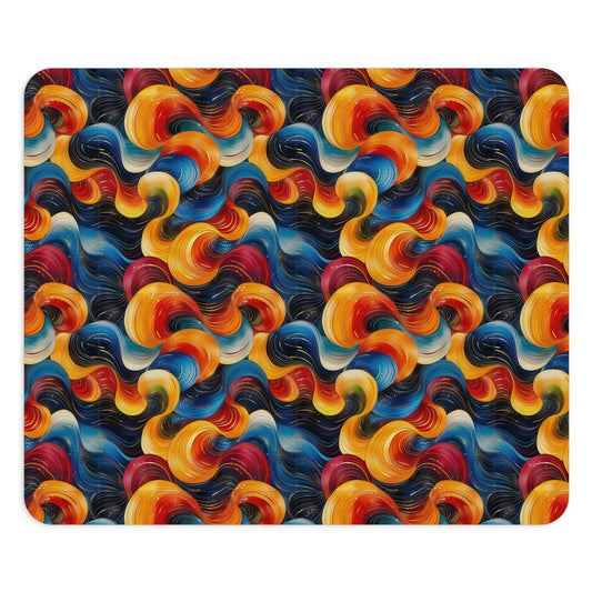 Cosmic Swirl Artistic Mouse Pad - Colorful Abstract Design for Home Office