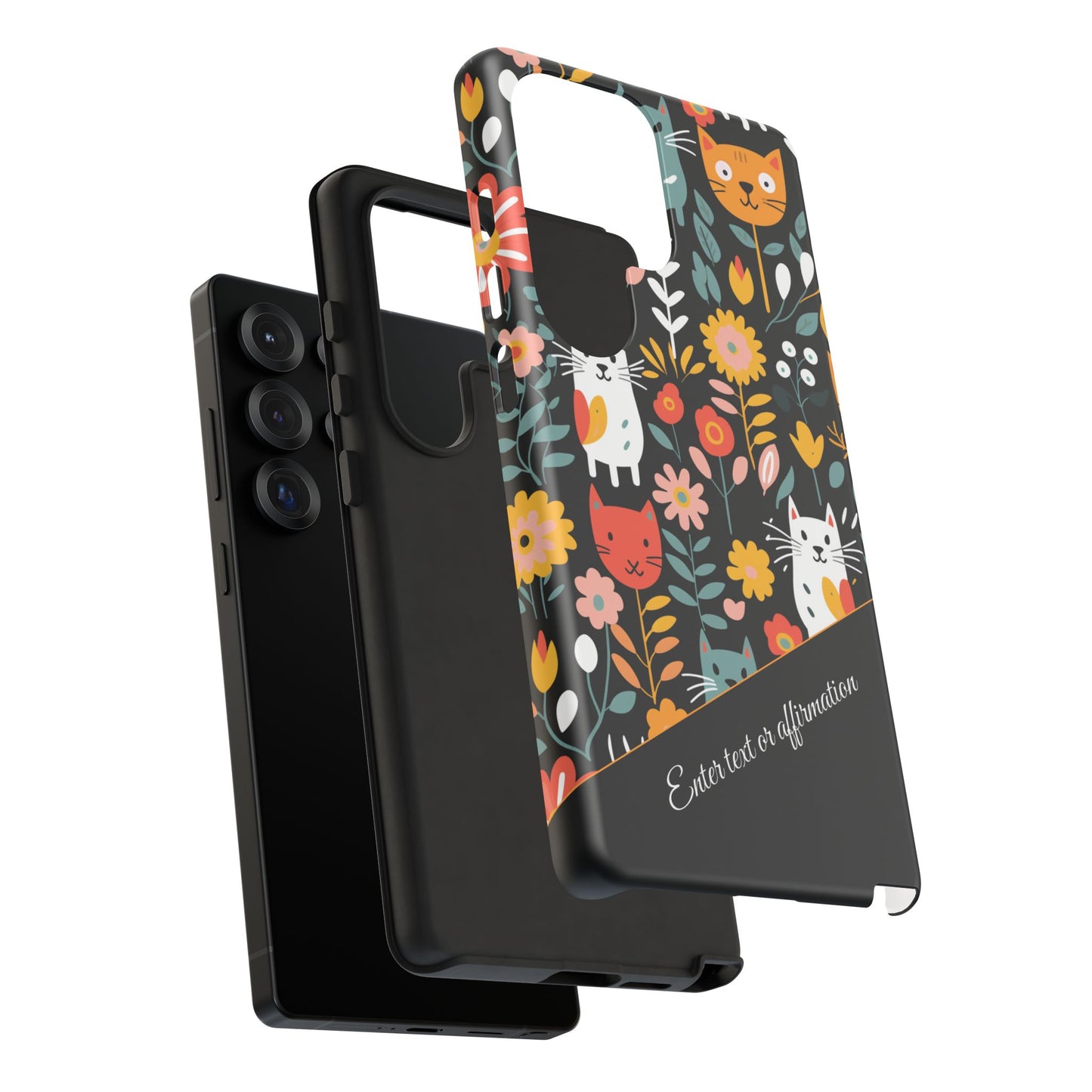 Personalized Whimsical Feline Garden Google and Samsung Tough Cases
