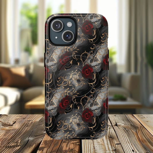 Elegant Floral Tough iPhone Magnetic Cases, iPhone Protection, Unique iPhone Covers, Stylish Mobile Accessories, Gift for Her
