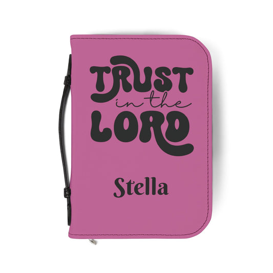 Personalized Floral Cross Bible Cover - Trust in the Lord Design| Baptism | Christening | Anniversary | Birthday Gifts.