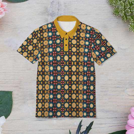 Cosmic Lava Flow Unisex Polo Shirt, Casual Summer Wear, Unique Gift for Him/Her, Festival Fashion, Everyday Comfort, Gift for Her and Gift for Him