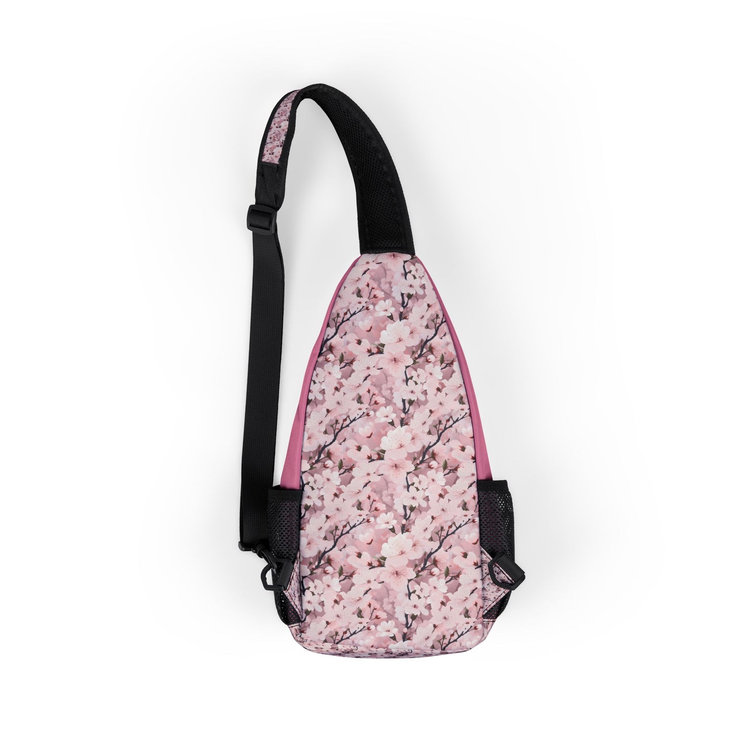 Floral Cherry Blossom Print Chest Bag - Stylish Sling Bag , Cross Body Sling Bag, Chest Bag, Crossbody Backpack, Travel Bag for Everyday Use.