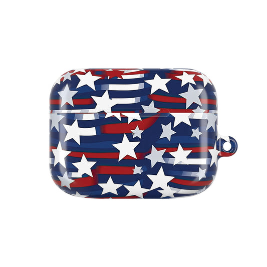 Patriotic Waves AirPod Case – Stars & Stripes Design, Mother’s, Father’s Day Gifts, Anniversary Gifts.
