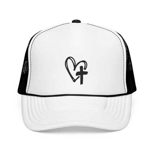 Love & Faith Embroidery Inspirational Foam Trucker Hat