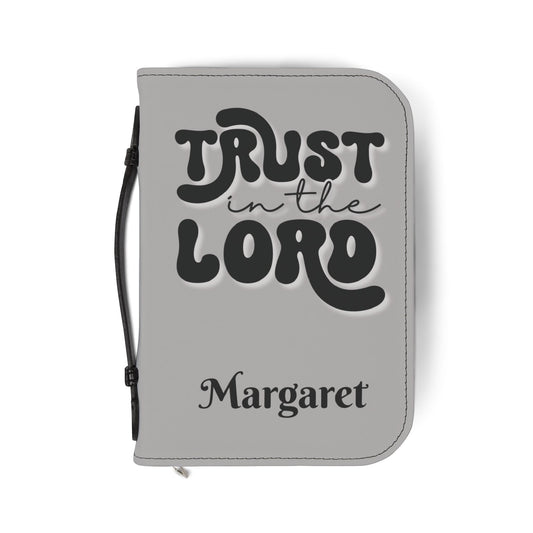 Personalized Floral Cross Bible Cover - Trust in the Lord Design| Baptism | Christening | Anniversary | Birthday Gifts.