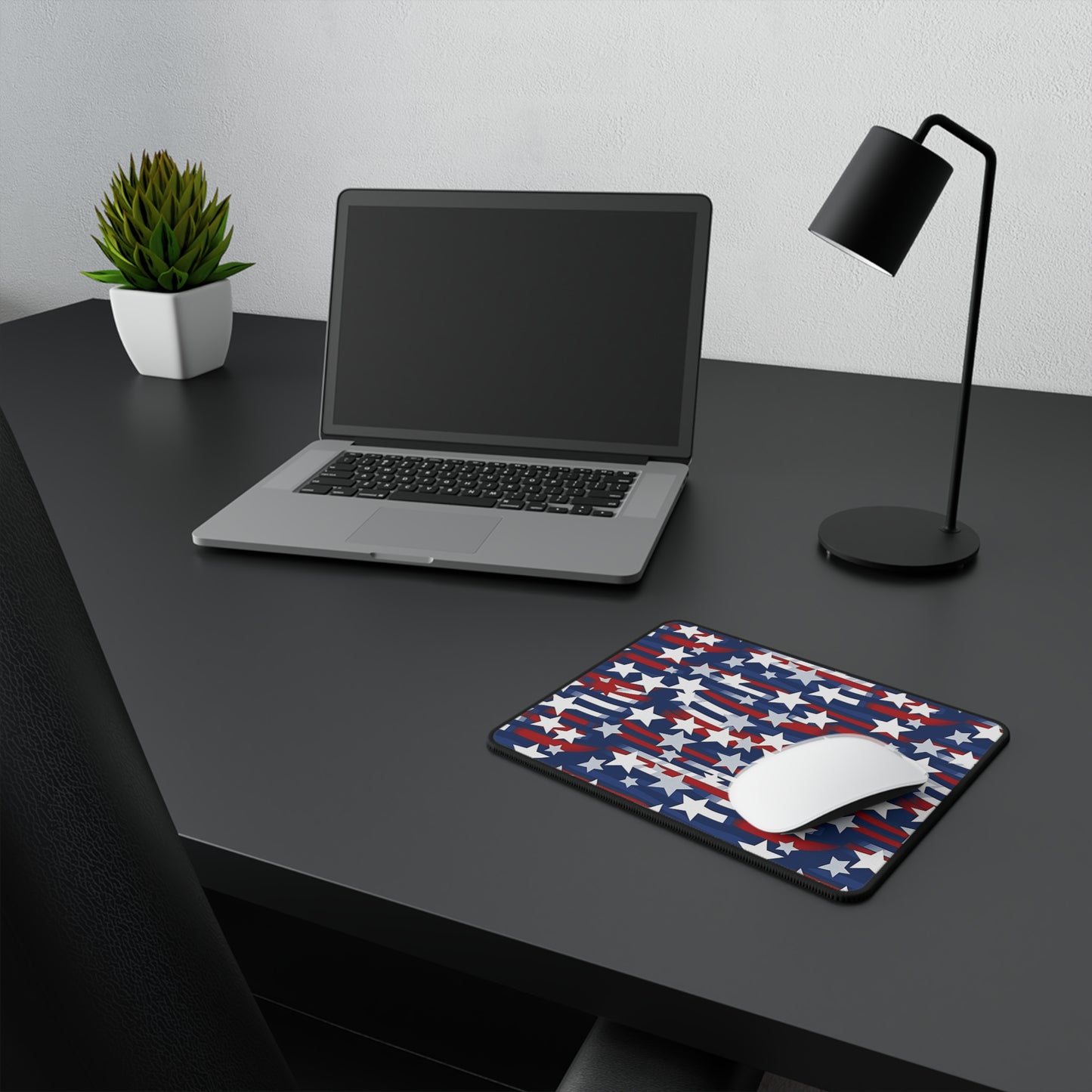 Patriotic Waves Non= Slip Gaming Mouse Pad - USA Stars & Stripes Design