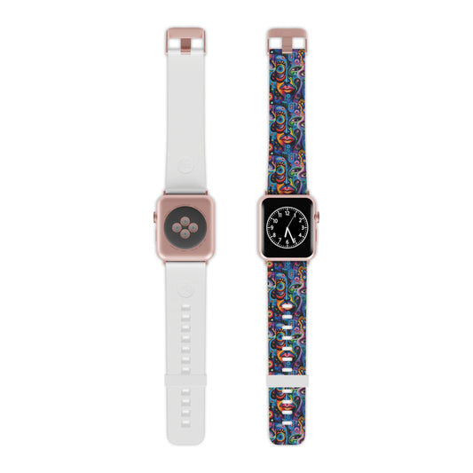 Psychedelic Visions Colorful Artistic Watch Band for Apple Watch - Vibrant Design for Style Enthusiasts