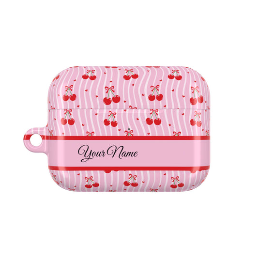 Personalized Cherry Blossom Dreams AirPod Case — Pink Custom Name Charging Cover ,Airpods Pro Gen 1 and 2, Gen 1 to 4.
