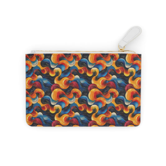 Cosmic Swirl Mini Clutch Bag - Vibrant Pattern for Stylish Occasions