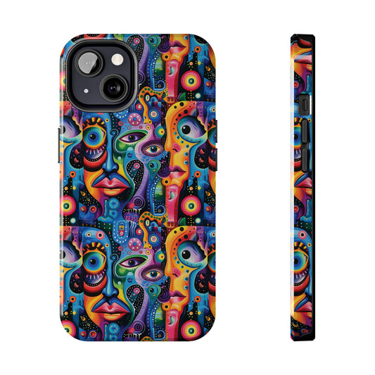 Psychedelic Visions Vibrant Art iPhone and Samsung Phone Case - Stylish Tough Case for Artists & Creatives.