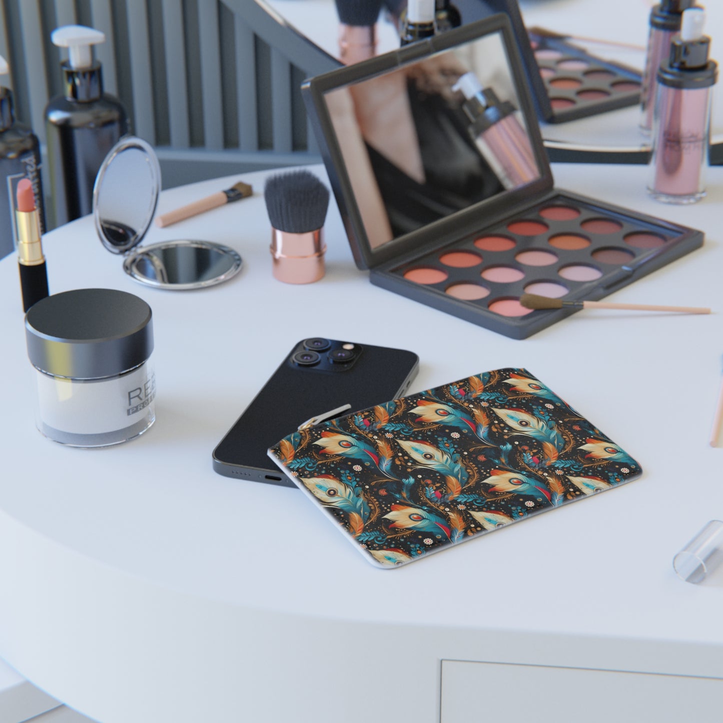 Ethereal Feathers Colorful Mini Clutch Bag - Perfect for Parties & Everyday Use